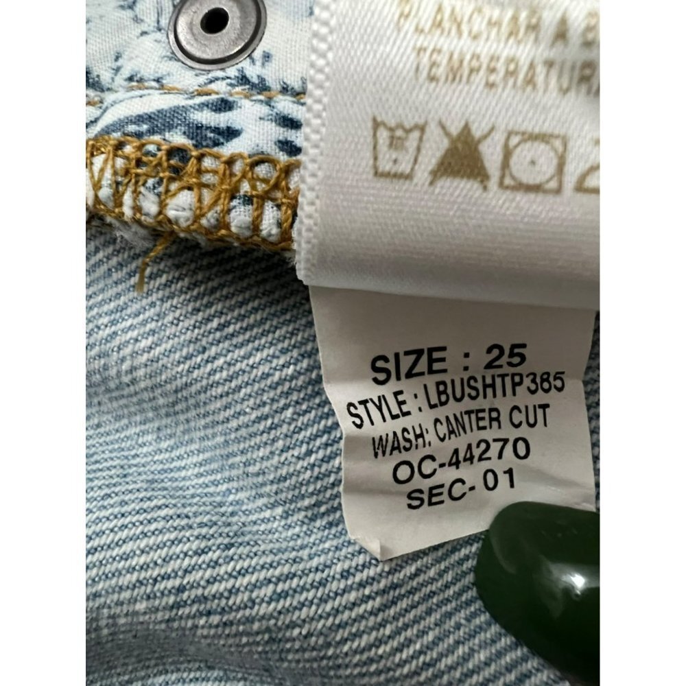 Frame Le Beau Women's Light Blue Short Size 25 - Picture 8 of 10